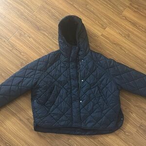 H&M hooded quilted jacket in BLACK. Size S